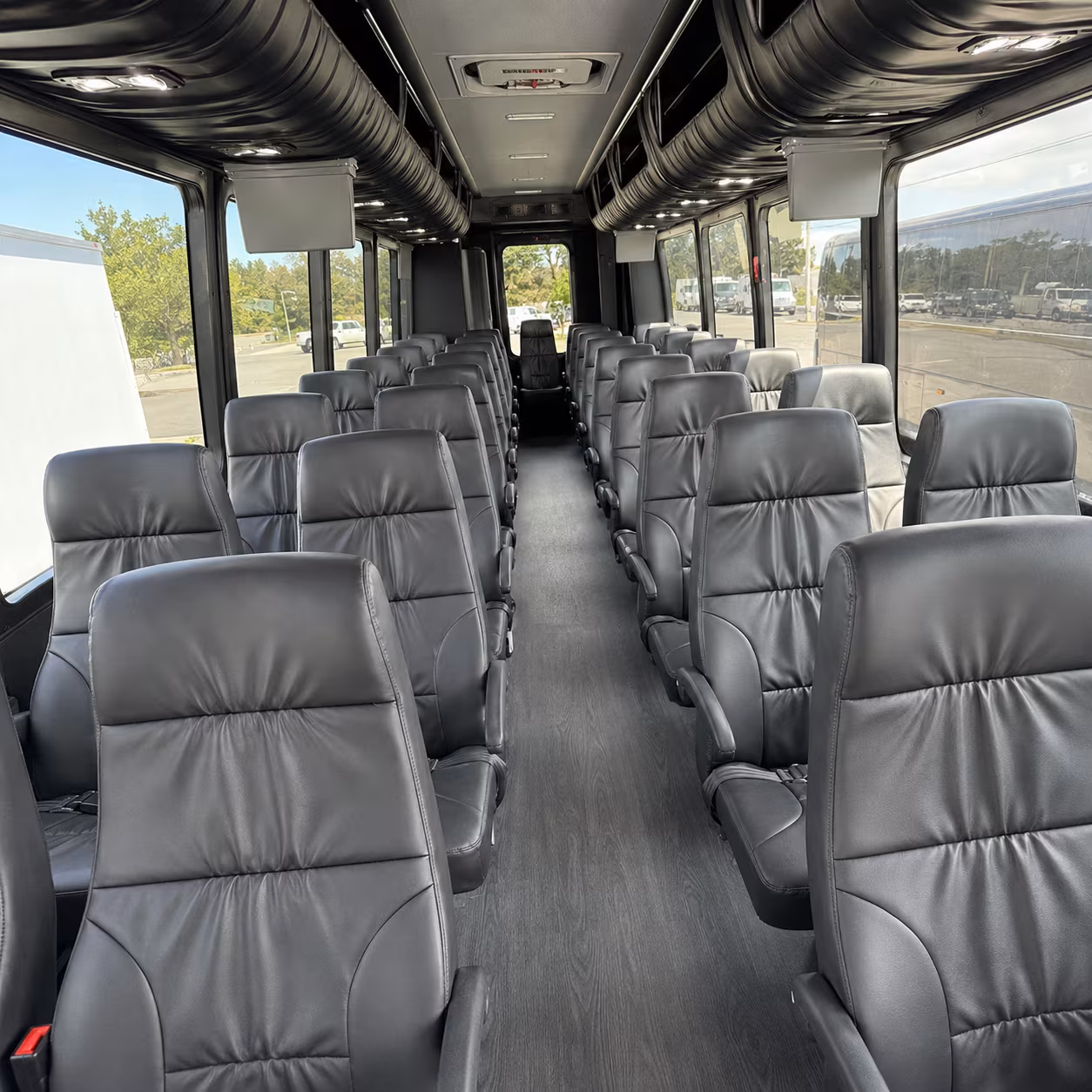 charter buses for large lincoln wedding receptions