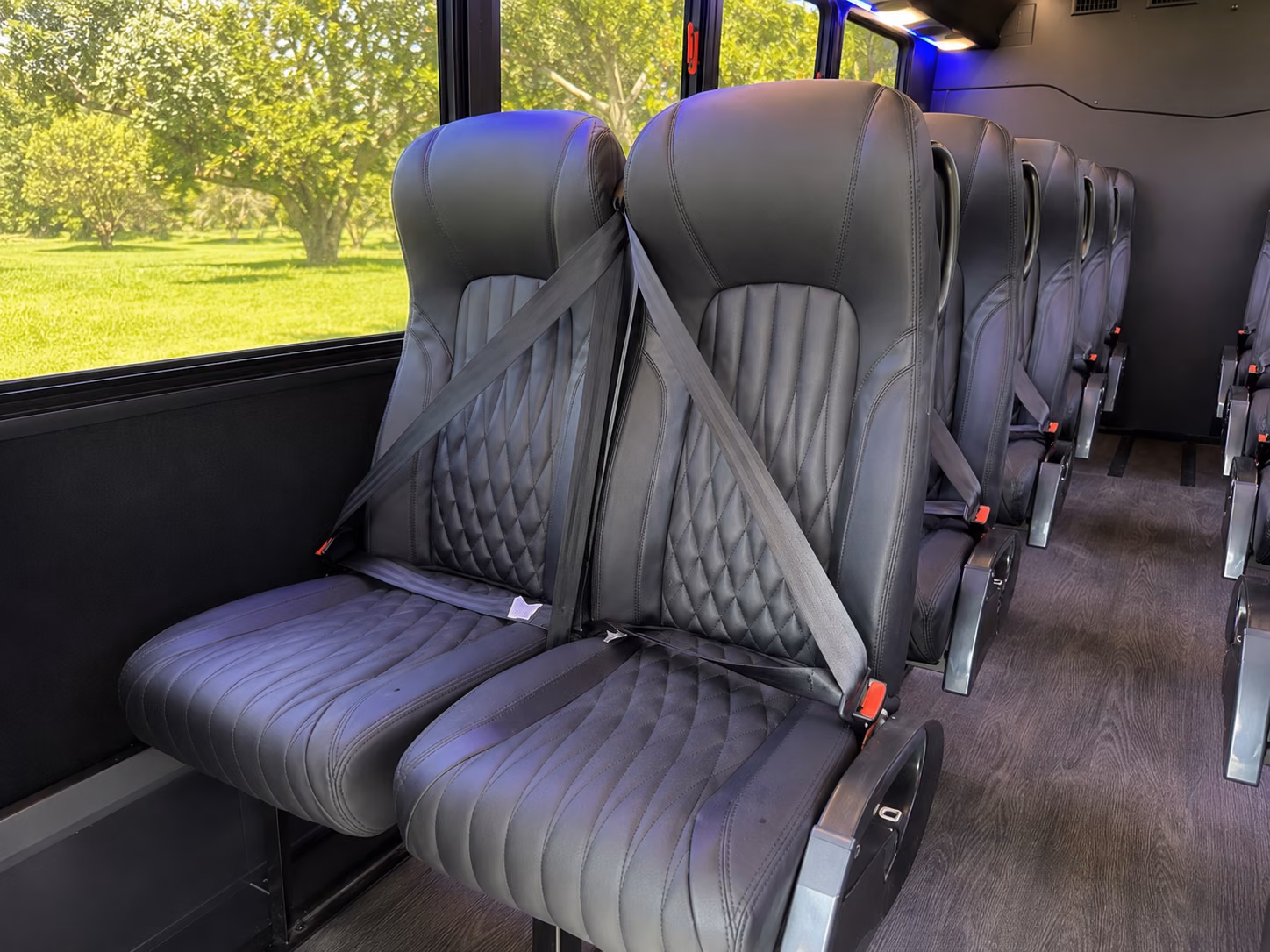 lincoln 15 passenger minibus interior