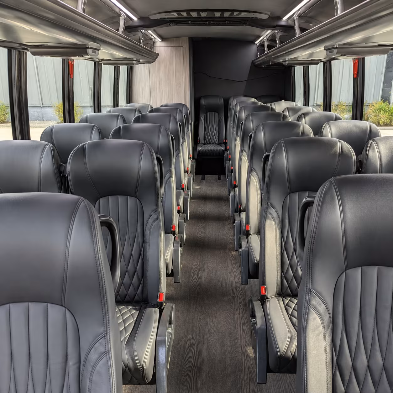 lincoln 25 passenger minibus interior