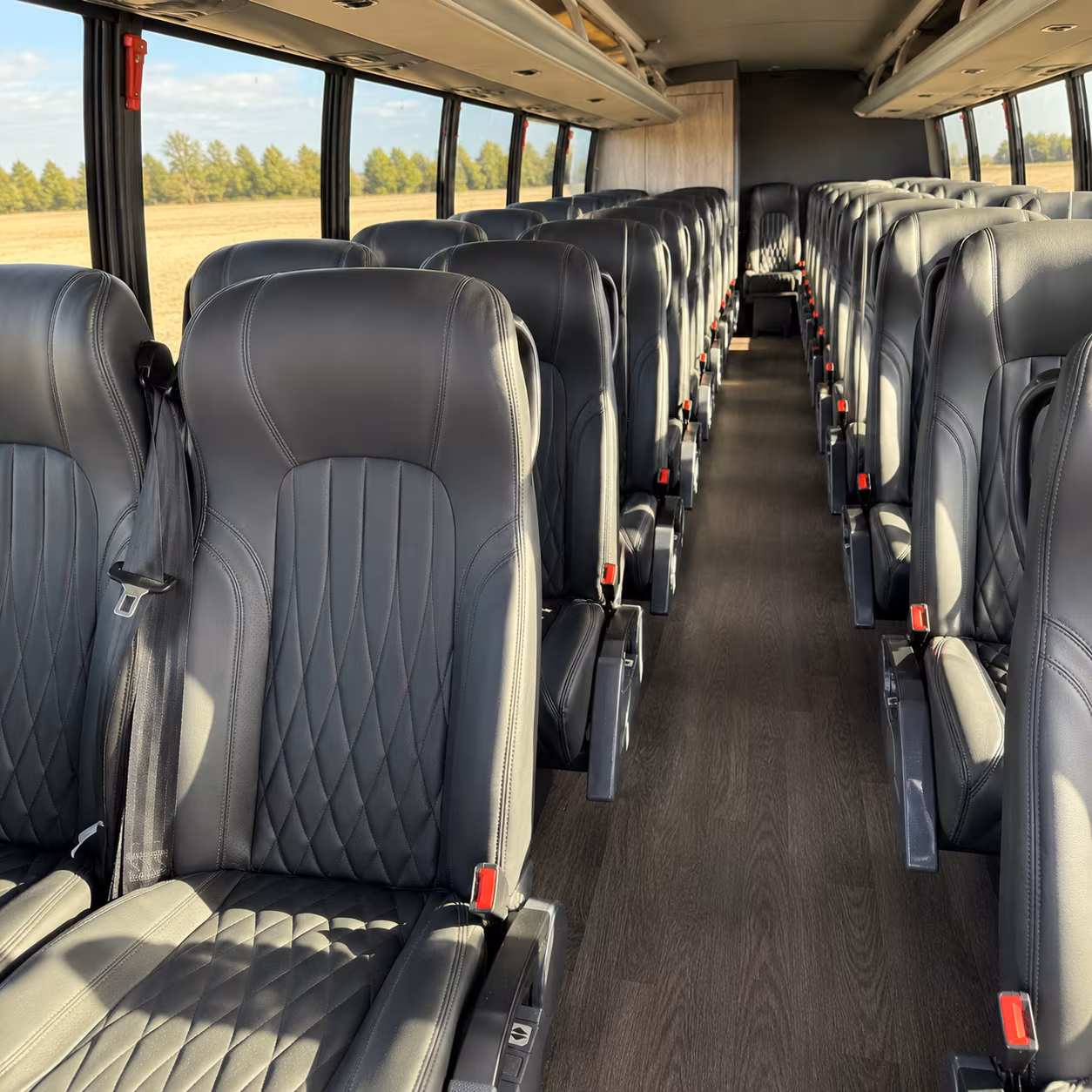 lincoln 28 passenger minibus inside