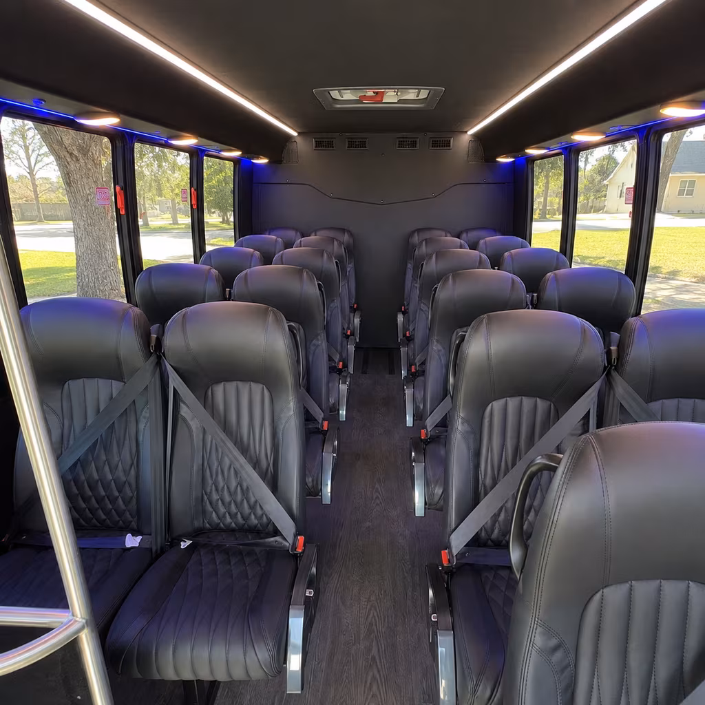 lincoln 30 passenger minibus inside