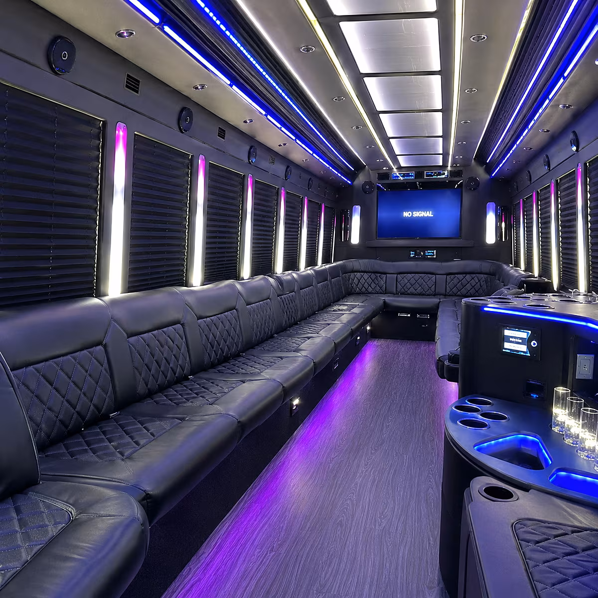 lincoln party bus inside