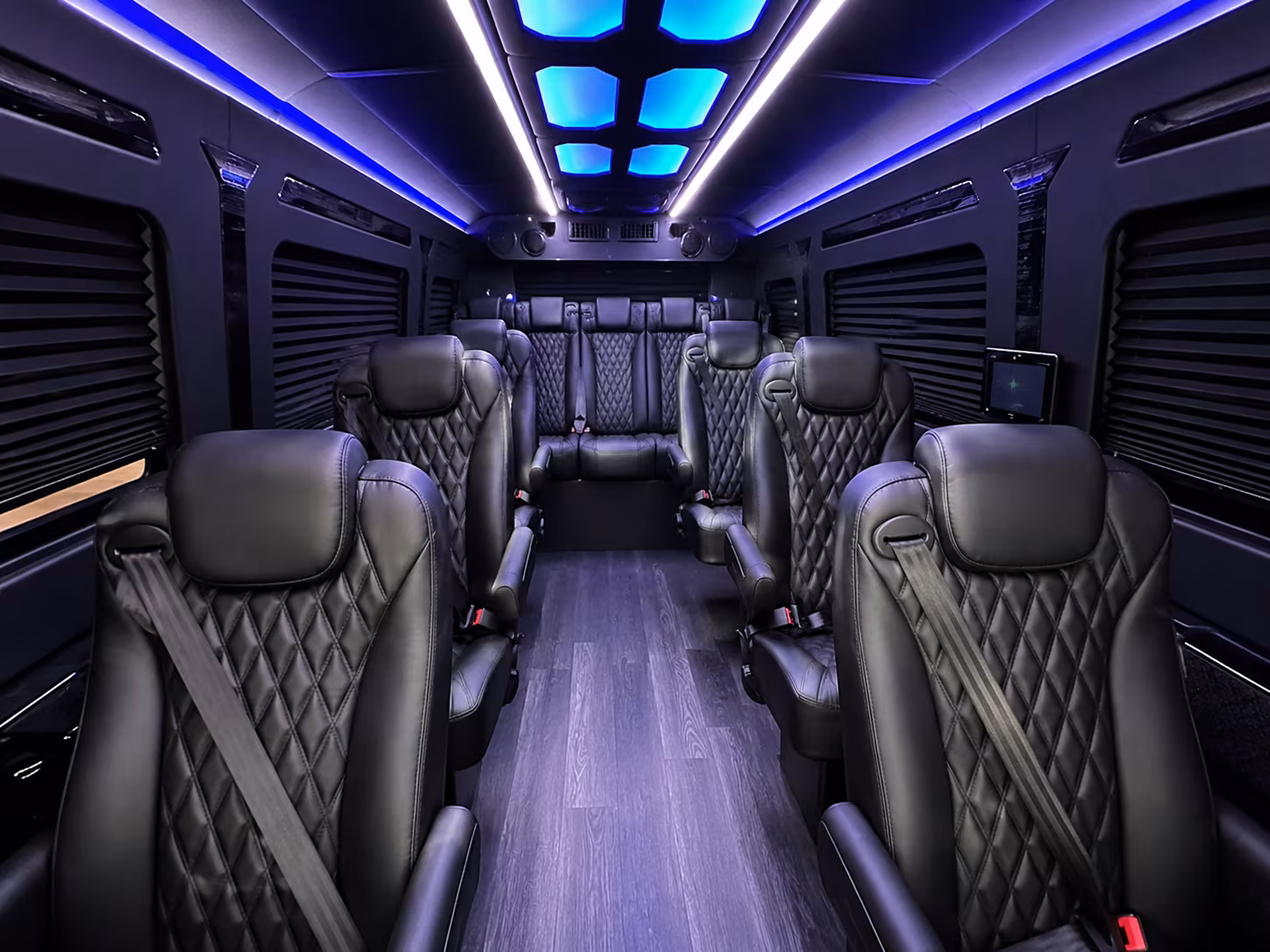 lincoln sprinter van with driver inside